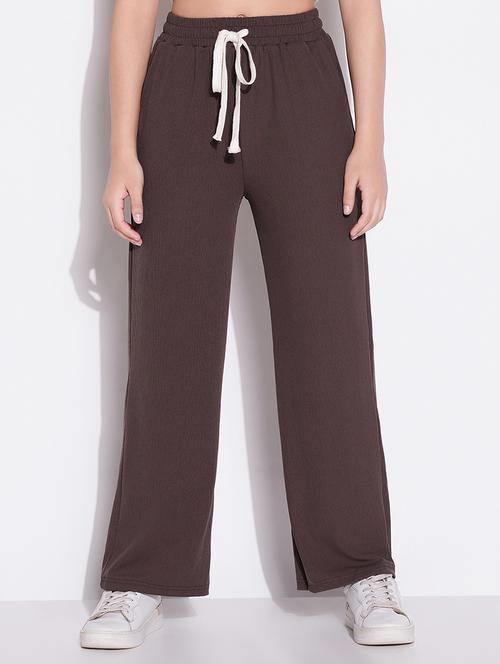 women solid high rise wide leg trouser - 21643544 - Very Small Image - 1