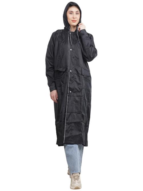 women solid hooded full length rain coat  - 21643859 - Very Small Image - 1