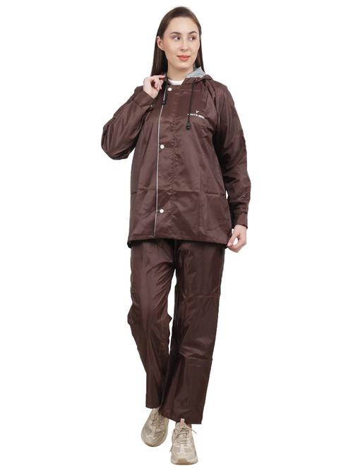 women solid hooded rain suit set   - 21643871 - Very Small Image - 1