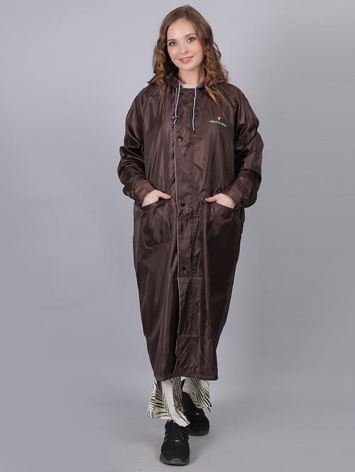 women solid hooded reversible rain coat  - 21643876 - Very Small Image - 1