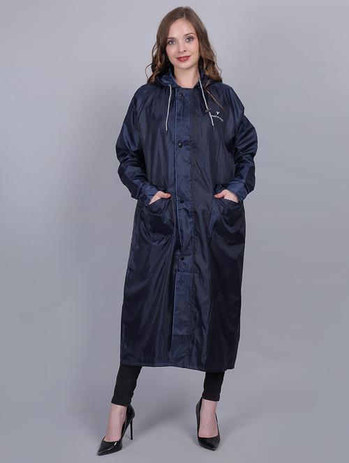 women solid hooded reversible rain coat  - 21643877 - Very Small Image - 1
