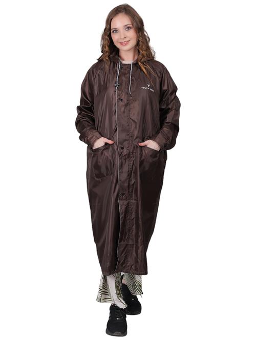 women solid hooded reversible rain coat  - 21643880 - Very Small Image - 1