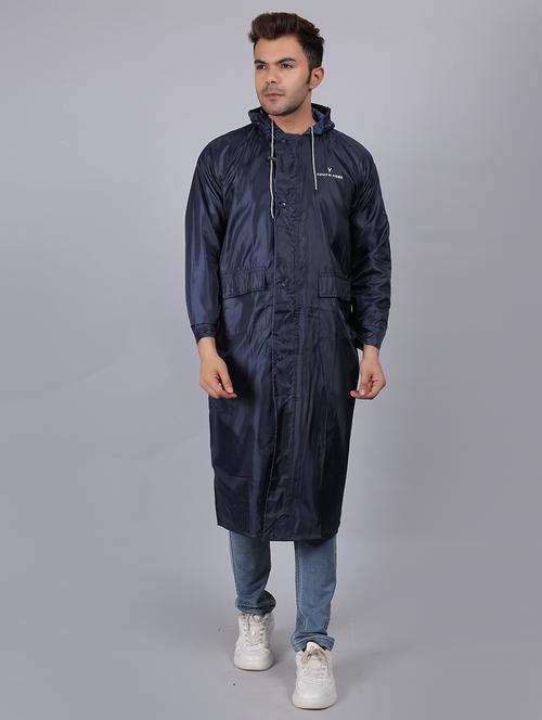 men solid hood neck rain suit set - 21643917 - Very Small Image - 1