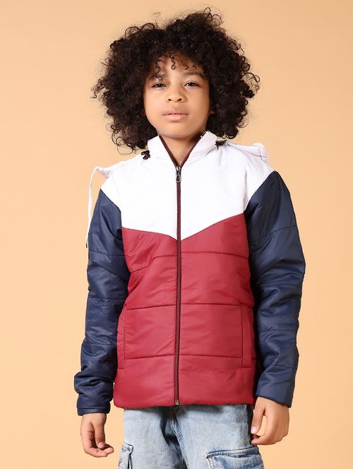 boys color block long sleeve quilted jackets - 21644122 - Very Small Image - 1