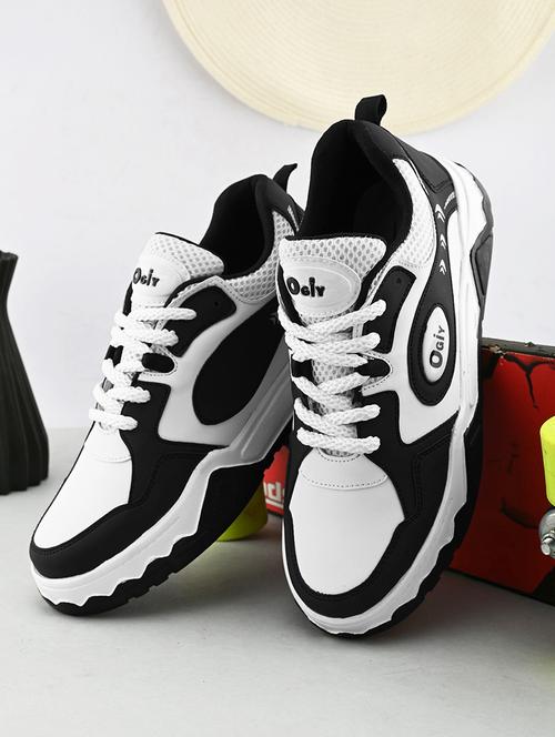 men color block lace-up sneakers - 21644291 - Very Small Image - 1