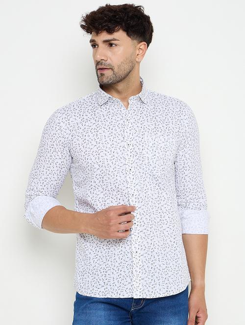 men slim fit printed long sleeve casual shirt - 21644351 - Very Small Image - 1