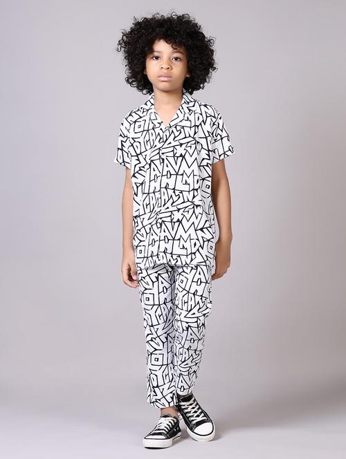 boys printed full length co-ords set - 21644429 - Very Small Image - 1