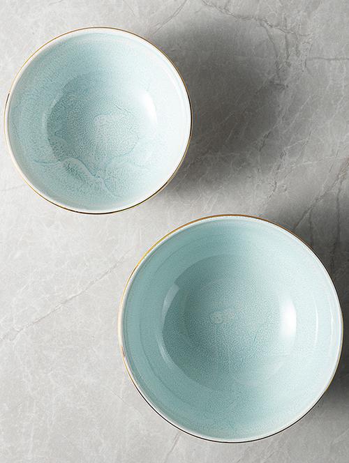 plain light blue pack of 2 porcelain bowl - 21645006 - Very Small Image - 1