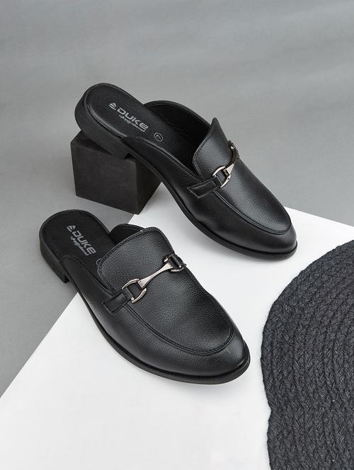 men solid slip on mule - 21645060 - Very Small Image - 1