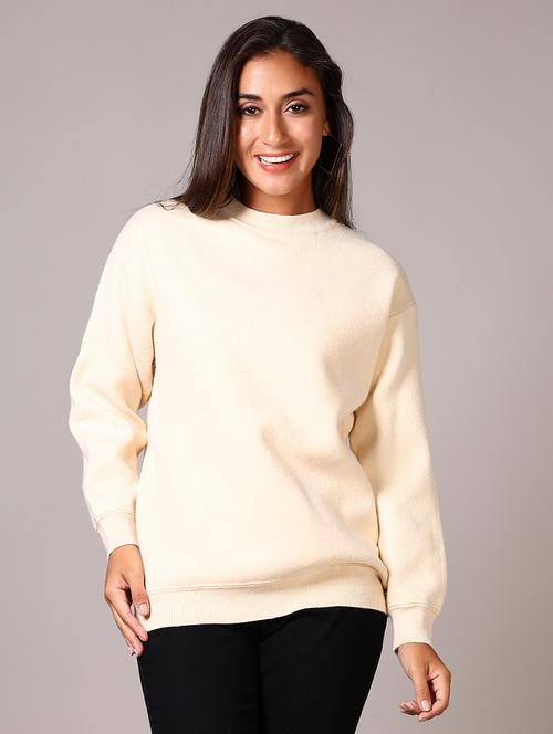 women solid long sleeve pullover - 21645250 - Very Small Image - 1