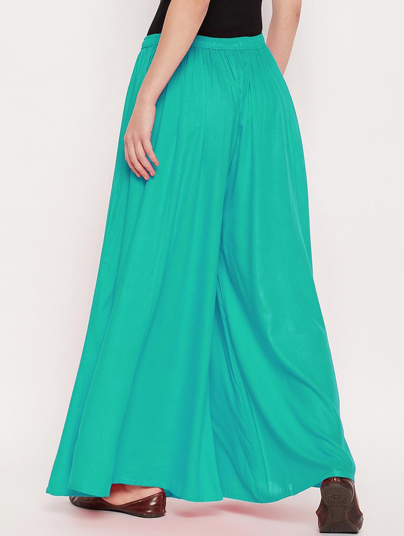 women solid relaxed fit flared palazzo - 21645509 - Zoom Image - 3