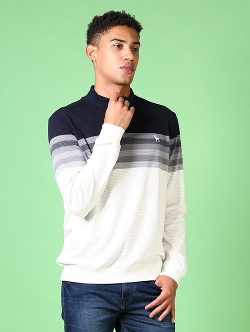 men long sleeves striped sweatshirt - 21645581 - Very Small Image - 1