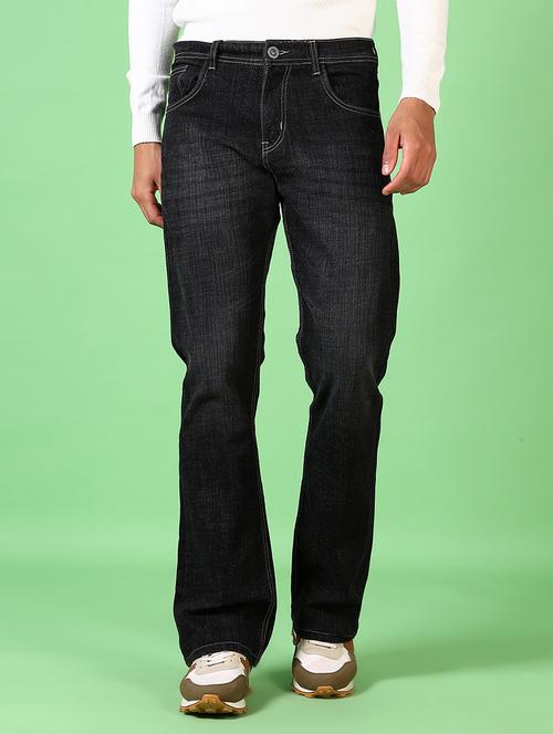 men mid rise plain bootcut jeans - 21645582 - Very Small Image - 1