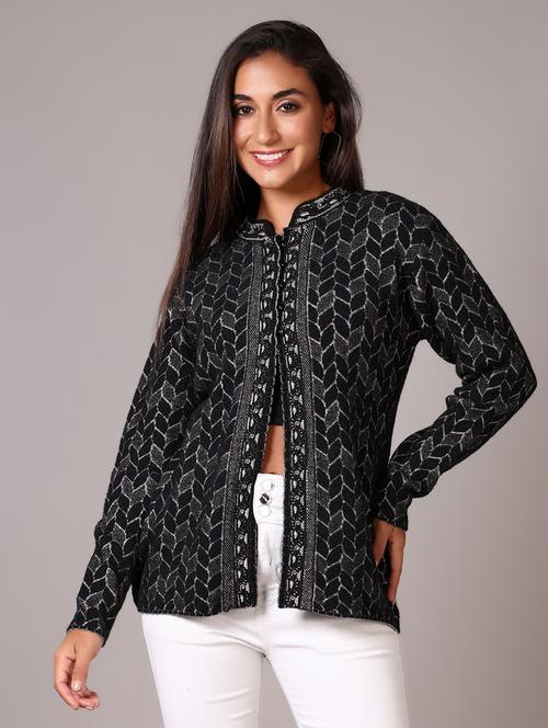 women self designed long sleeves cardigan - 21645592 - Very Small Image - 1