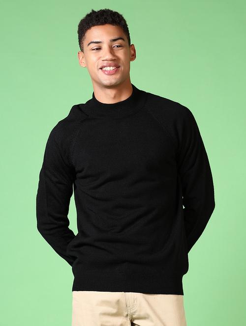 men solid long sleeve pullover - 21645600 - Very Small Image - 1