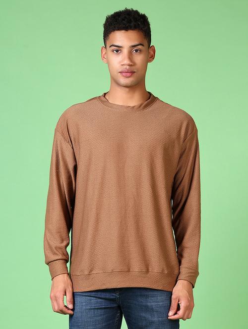 men brown long sleeve sweatshirt - 21645605 - Very Small Image - 1