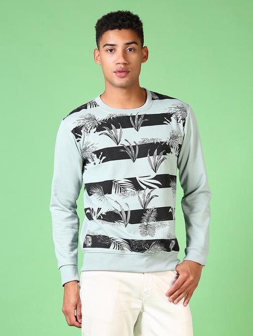 men long sleeves front print sweatshirt - 21646043 - Very Small Image - 1