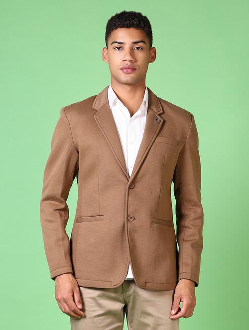 men long sleeves solid single breasted casual blazer - 21646093 - Very Small Image - 1