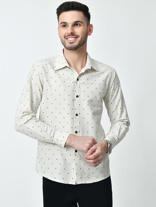 men regular fit printed long sleeve casual shirt - 21646645 - Very Small Image - 1