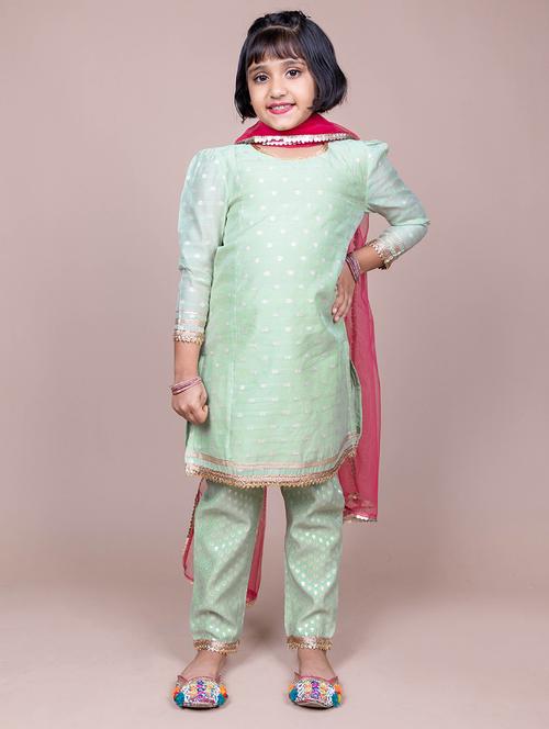 girls neo mint self design suit set - 21646651 - Very Small Image - 1