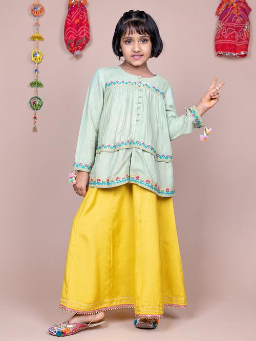 girl neo mint round neck skirt top set - 21646657 - Very Small Image - 1