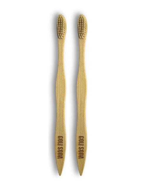 goli soda natural bamboo toothbrush with soft plant based bristles (pack of 2) - 21646829 - Very Small Image - 1