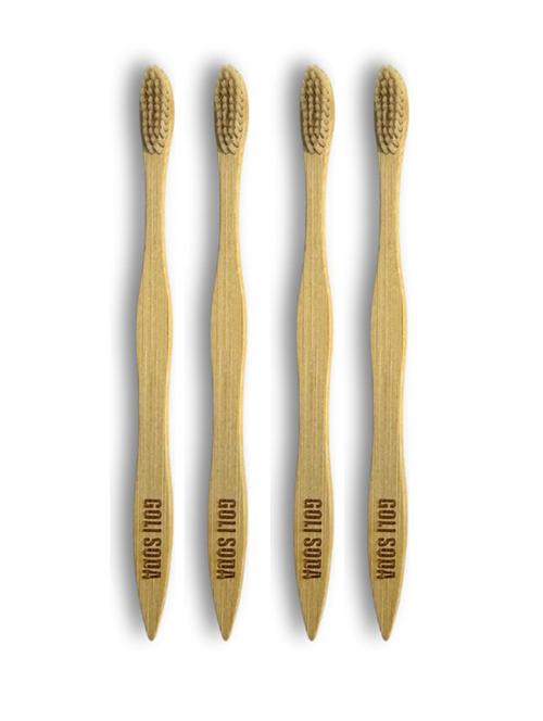 goli soda natural bamboo toothbrush with soft plant based bristles (pack of 4) - 21646831 - Very Small Image - 1
