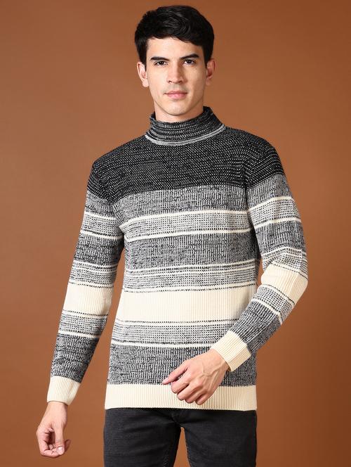 men self design long sleeve pullover - 21646893 - Very Small Image - 1