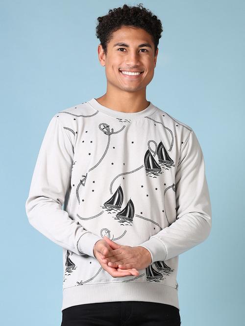 men long sleeves printed sweatshirt - 21646911 - Very Small Image - 1