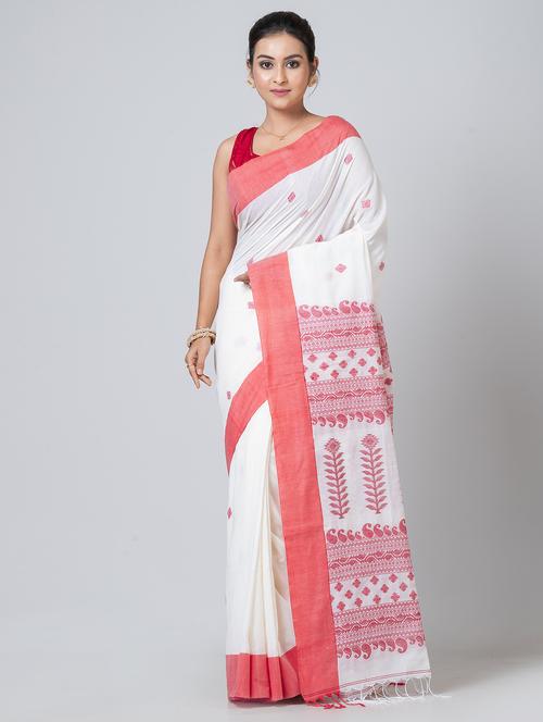 women self design handloom saree with blouse - 21648368 - Very Small Image - 1