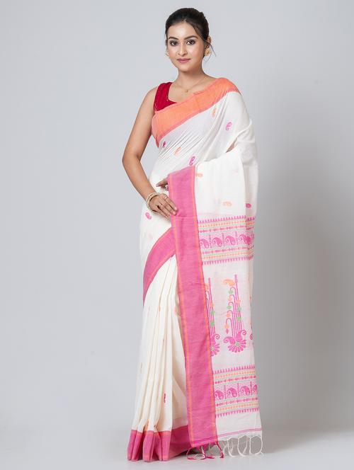 women self design handloom saree with blouse - 21648369 - Very Small Image - 1