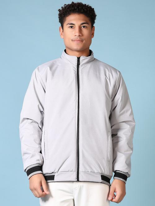 men solid long sleeve reversible bomber jacket - 21648465 - Very Small Image - 1