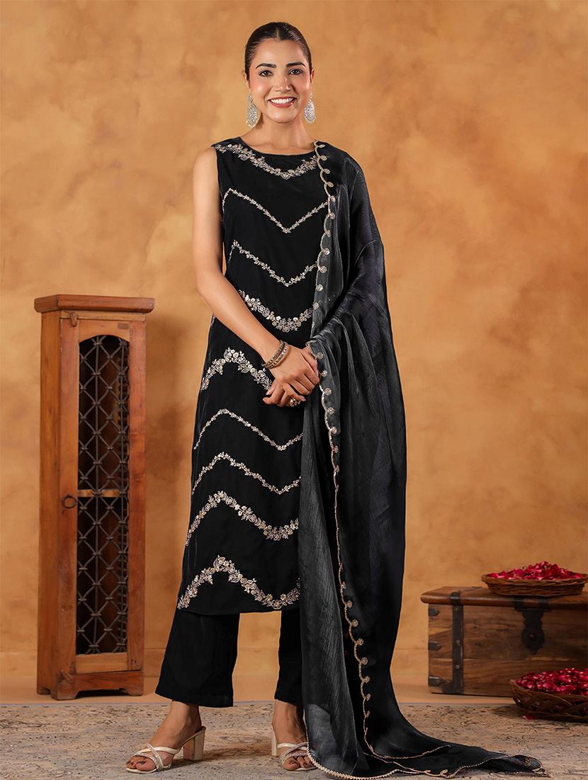 women embroidered kurta pant set with duaptta - 21648947 - Standard Image - 0