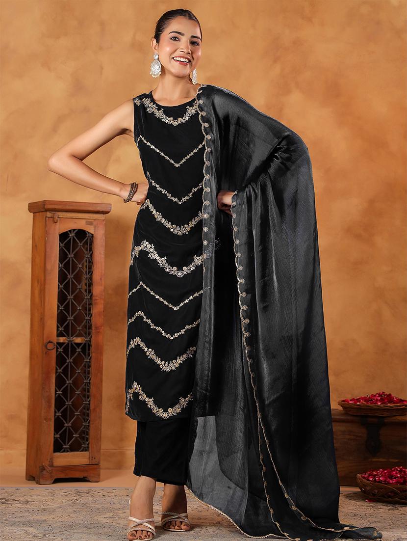 women embroidered kurta pant set with duaptta - 21648947 - Standard Image - 1