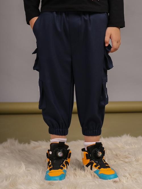 boys blue solid cargo - 21649121 - Very Small Image - 1