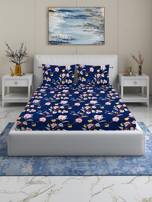 quirky home fantasy premium cotton blend 180 tc queen flat double wrinklefree bedsheet with 2 pillow covers - 21649148 - Very Small Image - 1