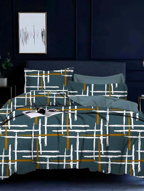 quirky home fantasy premium cotton blend 180 tc queen fitted double wrinklefree bedsheet with 2 pillow covers - 21649174 - Very Small Image - 1