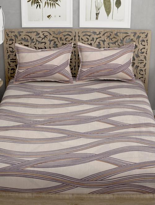 quirky home fantasy premium cotton blend 180 tc queen fitted double wrinklefree bedsheet with 2 pillow covers - 21649177 - Very Small Image - 1