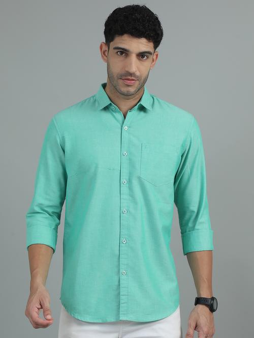 men long sleeves solid casual shirt - 21649359 - Very Small Image - 1