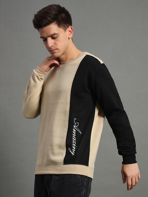 men long sleeves color block sweatshirt - 21649863 - Very Small Image - 1