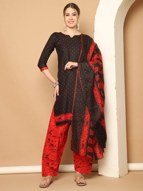 women printed kurta salwar set with dupatta - 21650301 - Very Small Image - 1
