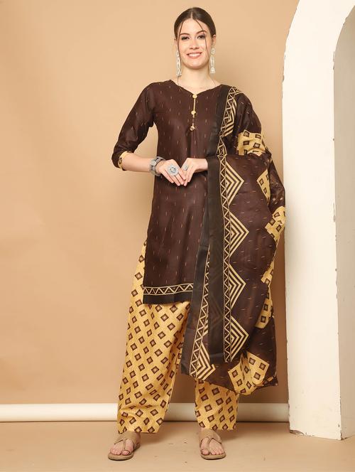 women printed kurta salwar set with dupatta - 21650306 - Very Small Image - 1