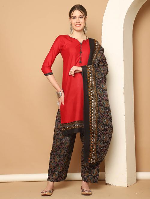women solid kurta salwar set with dupatta - 21650308 - Very Small Image - 1