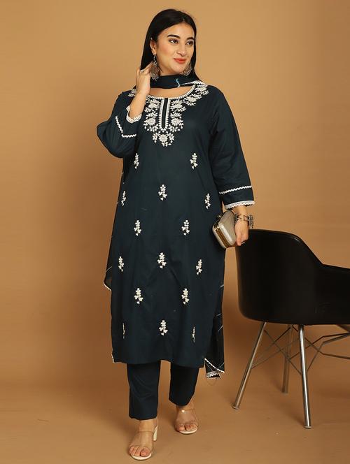women embroidered kurta pant set with dupatta - 21650331 - Very Small Image - 1
