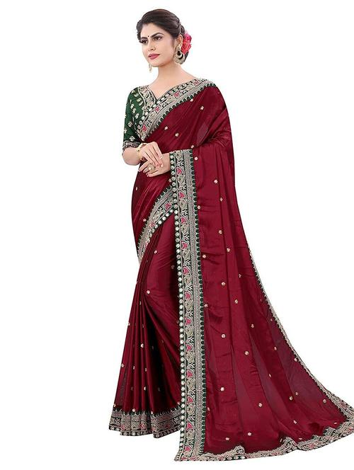 women embroidered bordered saree - 21650442 - Very Small Image - 1