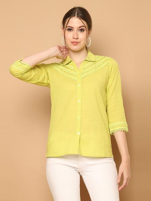 green cotton regular tunic - 21650511 - Very Small Image - 1