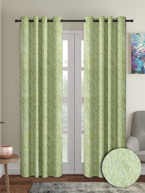 green printed sheer curtain - 21650592 - Very Small Image - 1