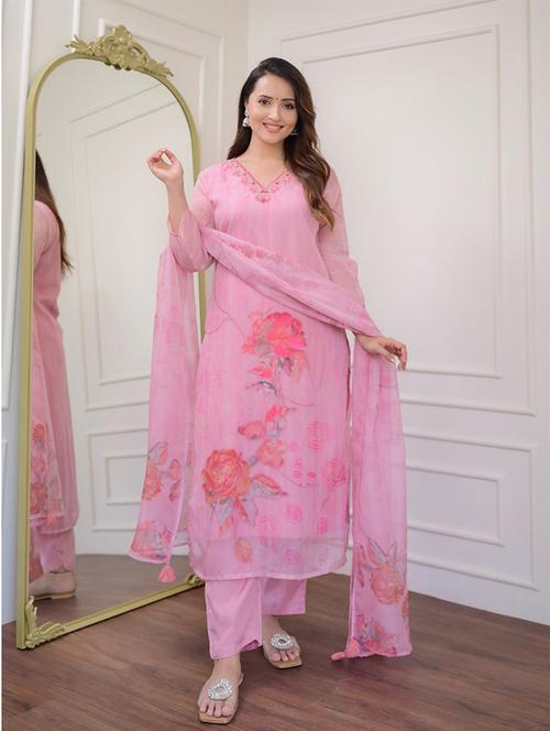 women floral kurta pant set with duaptta - 21650935 - Very Small Image - 1