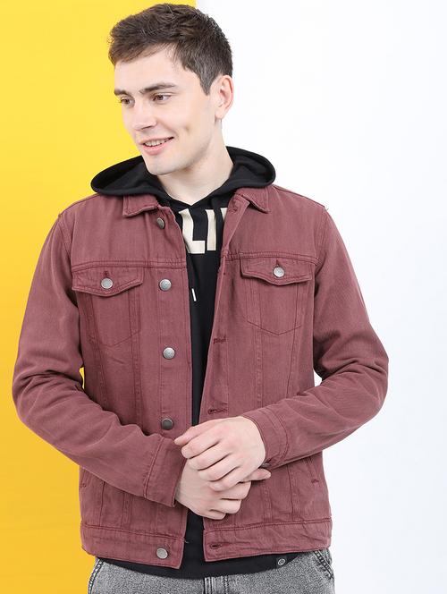 men solid long sleeve denim jacket - 21651027 - Very Small Image - 1