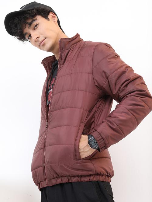 men long sleeves solid quilted jacket - 21651041 - Very Small Image - 1